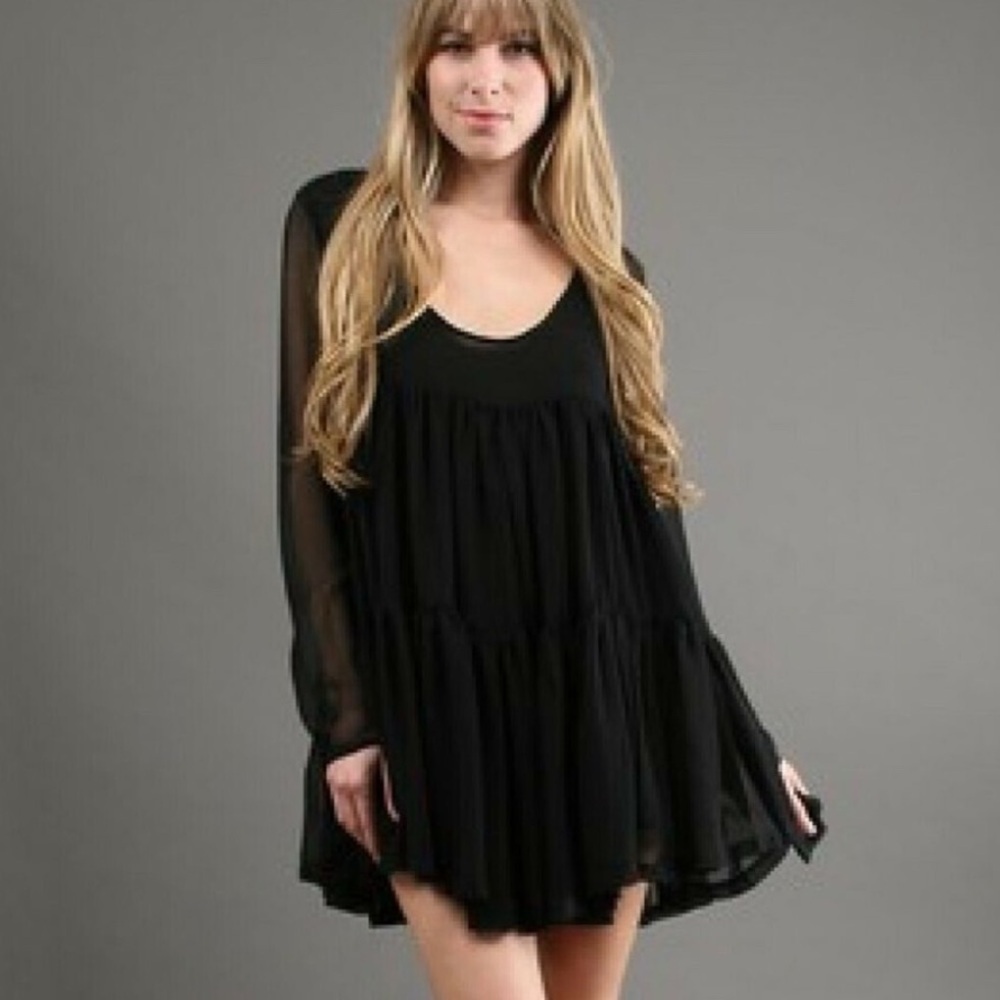 One Teaspoon‎ Winter Dinky Black Dress